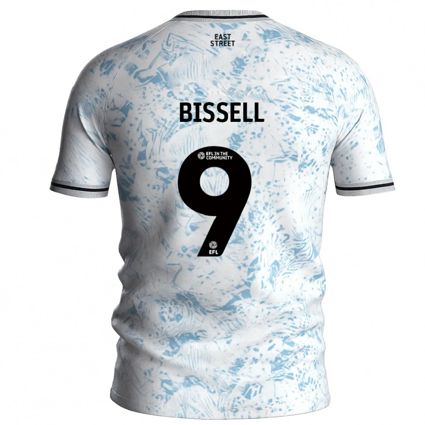 Danxen Damen Emma Bissell #9 Weiß Himmelblau Auswärtstrikot Trikot 2025/26 T-Shirt Österreich