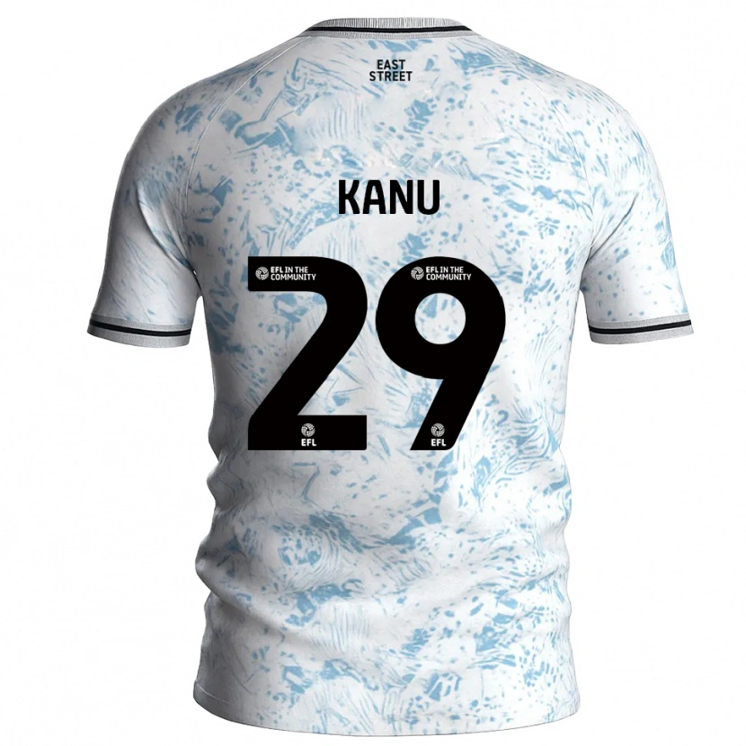 Danxen Damen Daniel Kanu #29 Weiß Himmelblau Auswärtstrikot Trikot 2025/26 T-Shirt Österreich