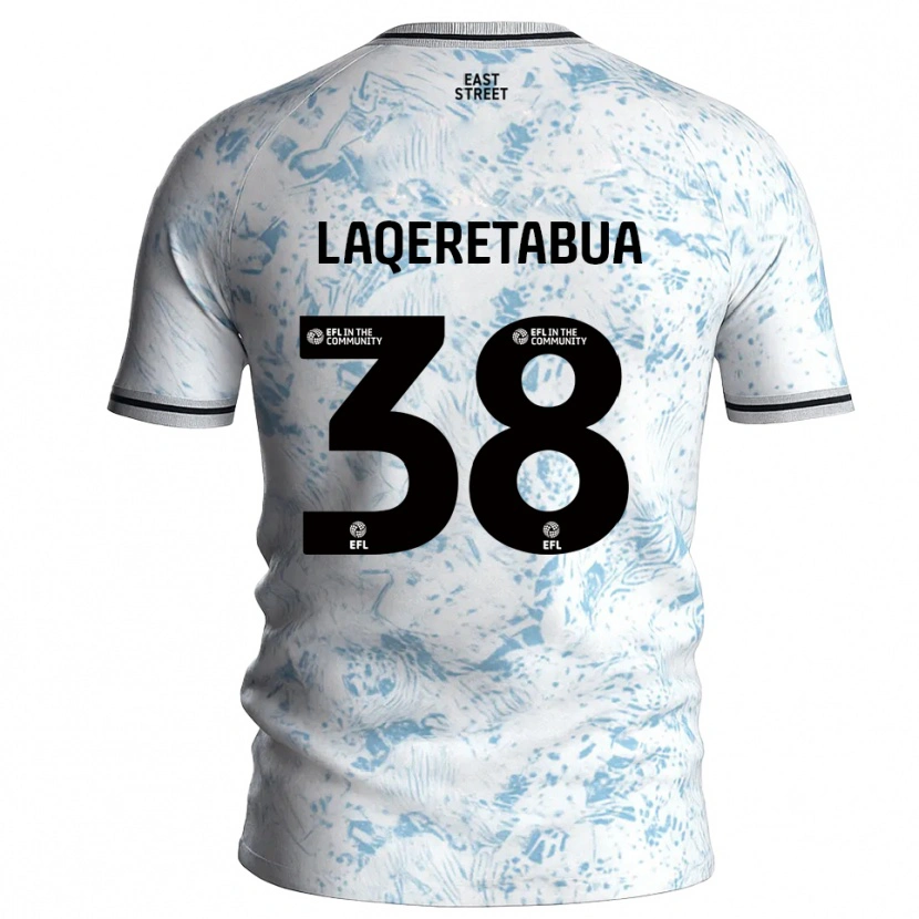 Danxen Damen Josh Laqeretabua #38 Weiß Himmelblau Auswärtstrikot Trikot 2025/26 T-Shirt Österreich