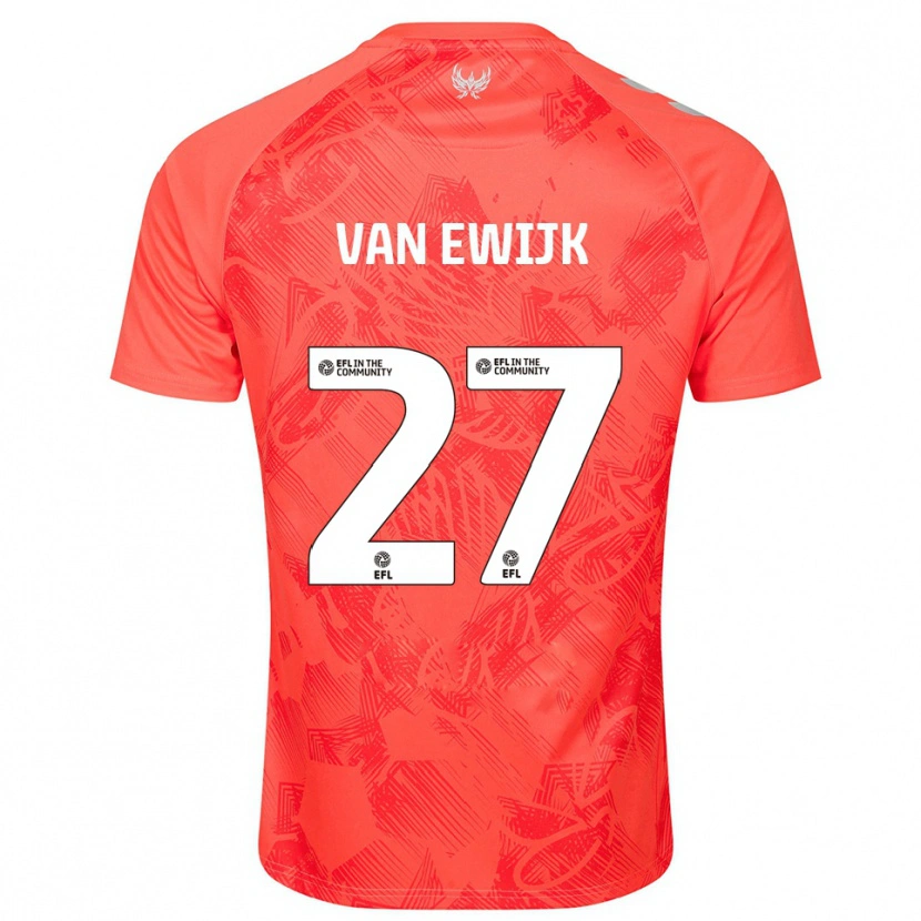 Danxen Damen Milan Van Ewijk #27 Orange Weiß Auswärtstrikot Trikot 2025/26 T-Shirt Österreich