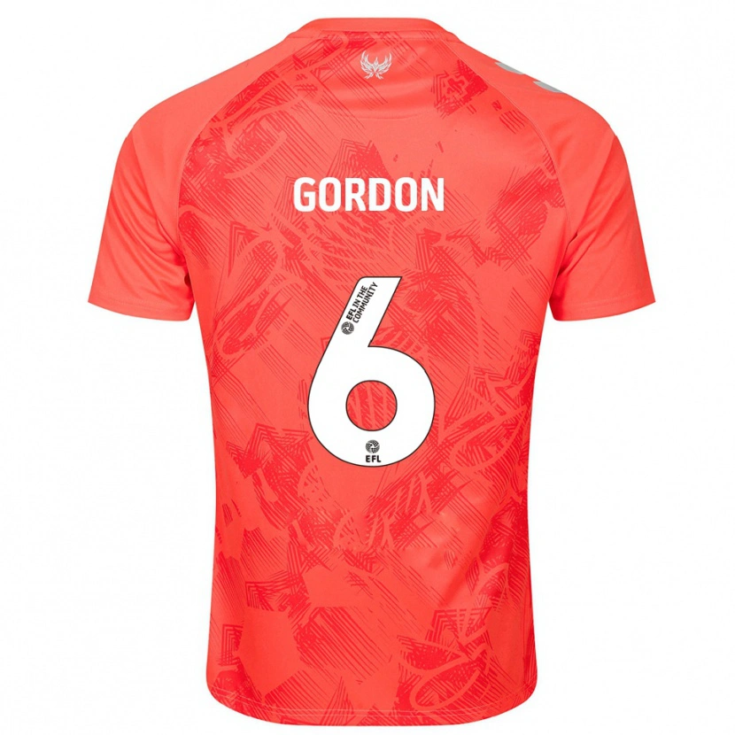 Danxen Damen Joshua Gordon #6 Orange Weiß Auswärtstrikot Trikot 2025/26 T-Shirt Österreich