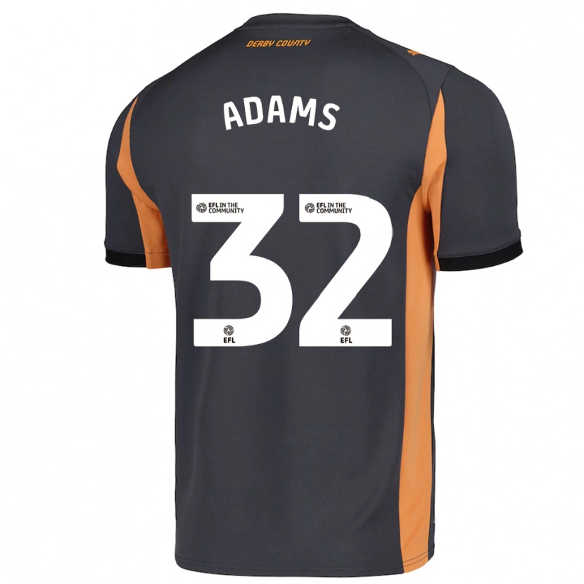 Danxen Damen Ebou Adams #32 Grau Orange Schwarz Auswärtstrikot Trikot 2025/26 T-Shirt Österreich