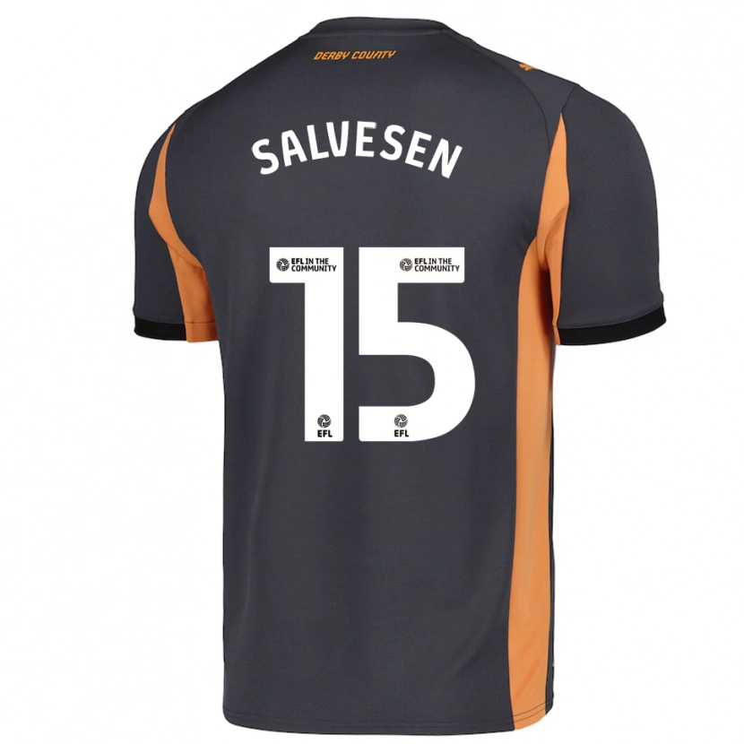 Danxen Damen Lars-Jørgen Salvesen #15 Grau Orange Schwarz Auswärtstrikot Trikot 2025/26 T-Shirt Österreich