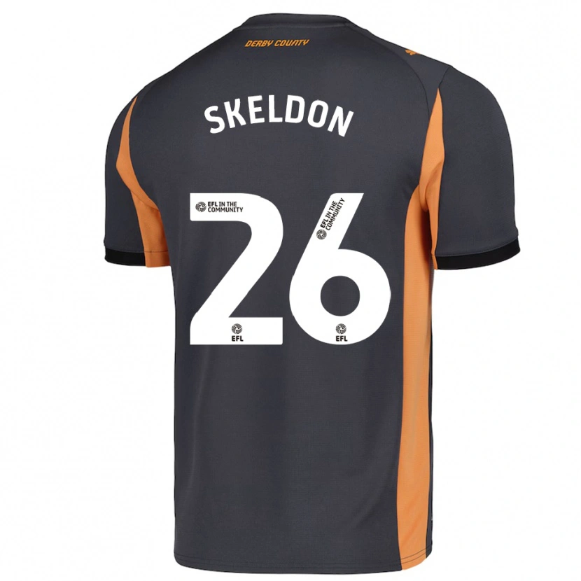 Danxen Damen Lily Skeldon #26 Grau Orange Schwarz Auswärtstrikot Trikot 2025/26 T-Shirt Österreich