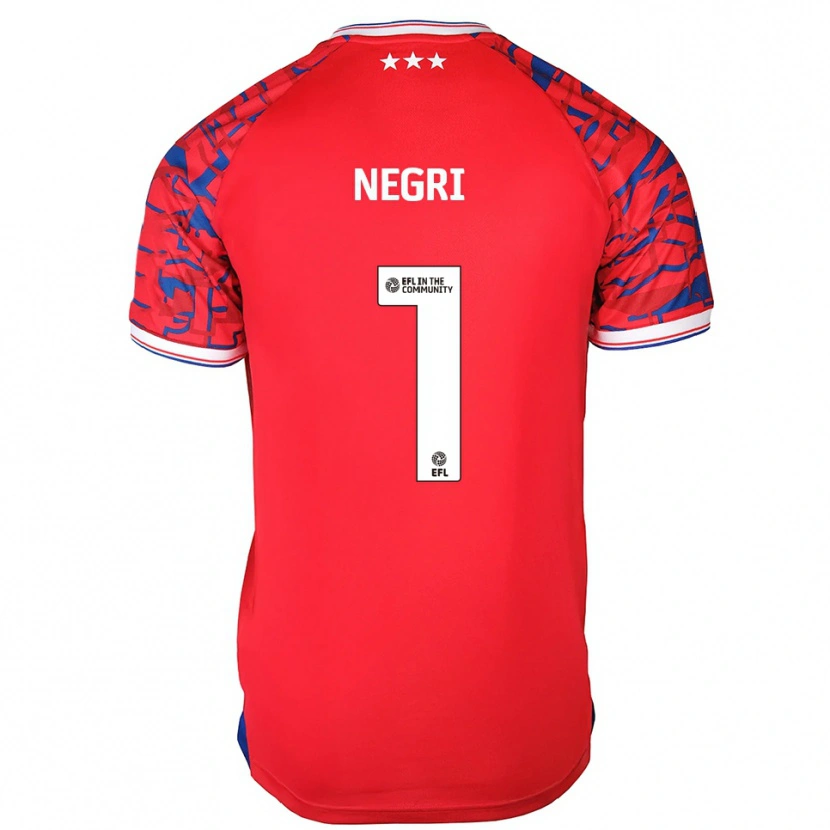 Danxen Damen Natalia Negri #1 Rot Blau Auswärtstrikot Trikot 2025/26 T-Shirt Österreich