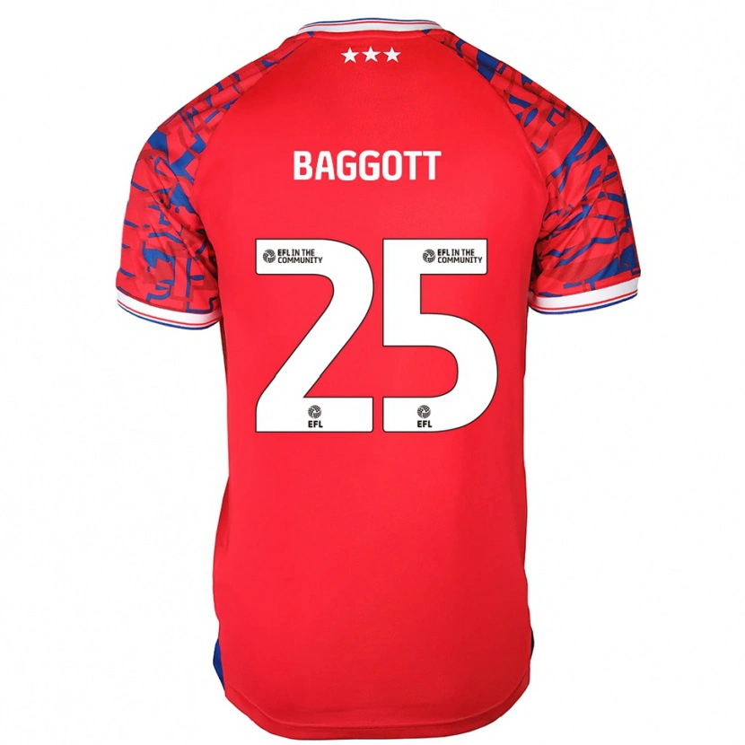 Danxen Damen Elkan Baggott #25 Rot Blau Auswärtstrikot Trikot 2025/26 T-Shirt Österreich