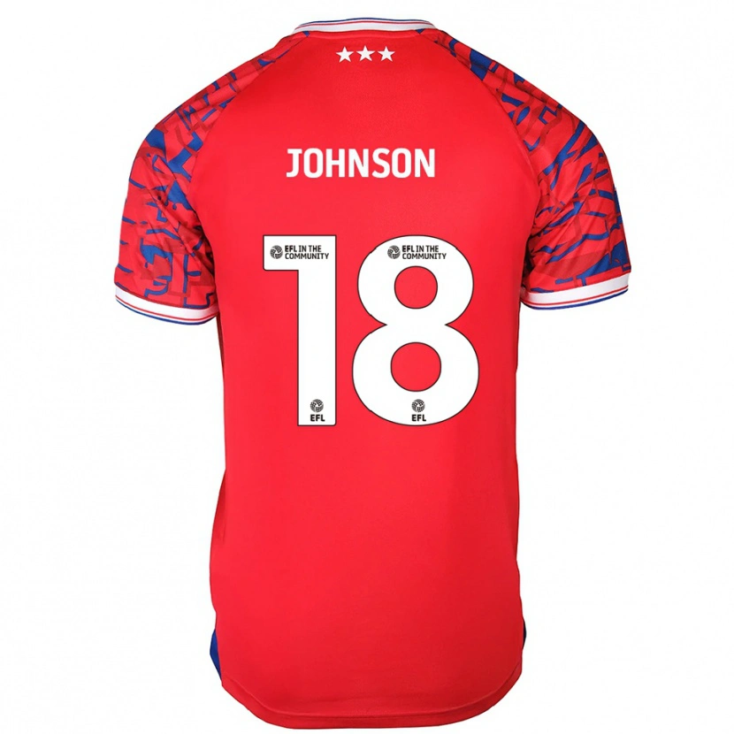 Danxen Damen Ben Johnson #18 Rot Blau Auswärtstrikot Trikot 2025/26 T-Shirt Österreich