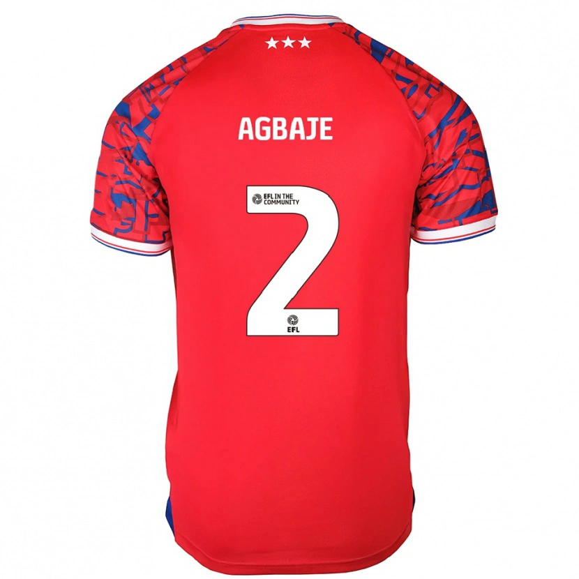 Danxen Damen Edwin Agbaje #2 Rot Blau Auswärtstrikot Trikot 2025/26 T-Shirt Österreich