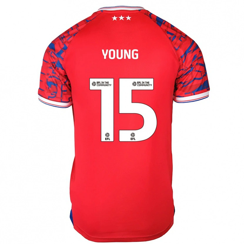 Danxen Damen Ashley Young #15 Rot Blau Auswärtstrikot Trikot 2025/26 T-Shirt Österreich