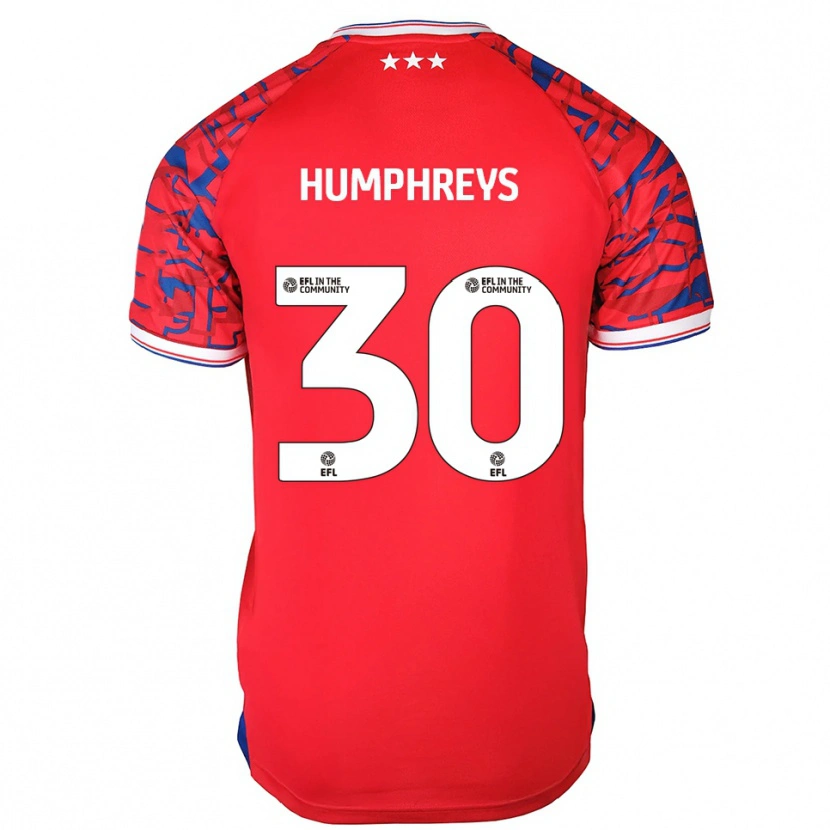 Danxen Damen Cameron Humphreys #30 Rot Blau Auswärtstrikot Trikot 2025/26 T-Shirt Österreich