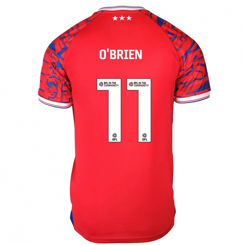 Danxen Damen Lucy O'brien #11 Rot Blau Auswärtstrikot Trikot 2025/26 T-Shirt Österreich