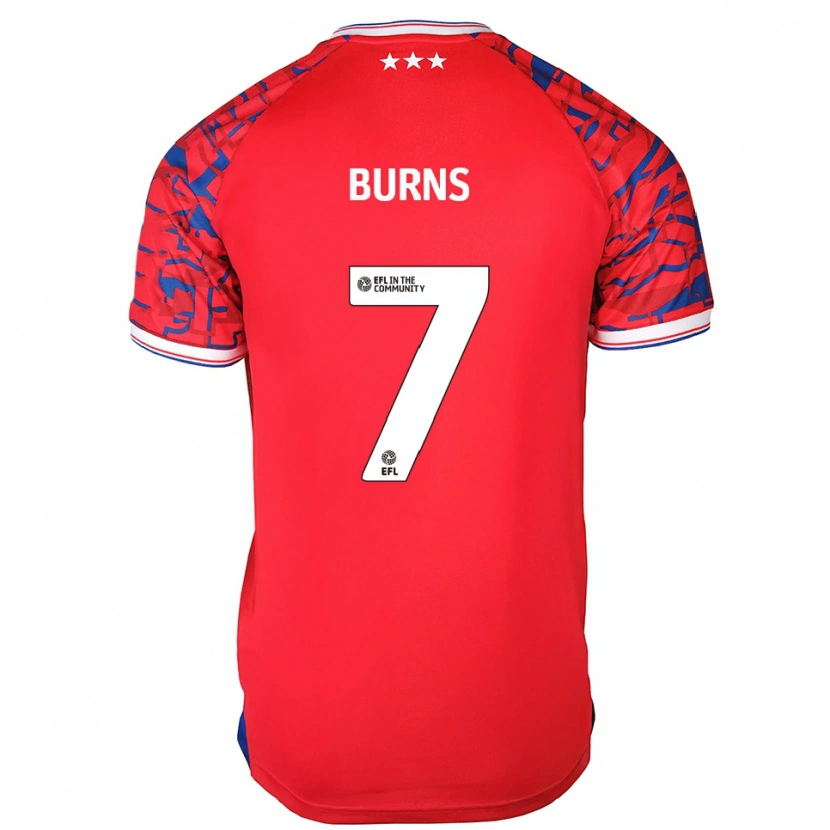 Danxen Damen Wes Burns #7 Rot Blau Auswärtstrikot Trikot 2025/26 T-Shirt Österreich