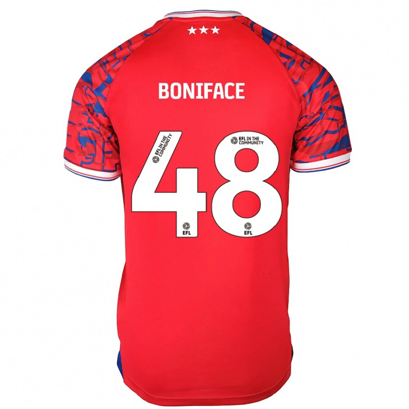 Danxen Damen Somto Boniface #48 Rot Blau Auswärtstrikot Trikot 2025/26 T-Shirt Österreich