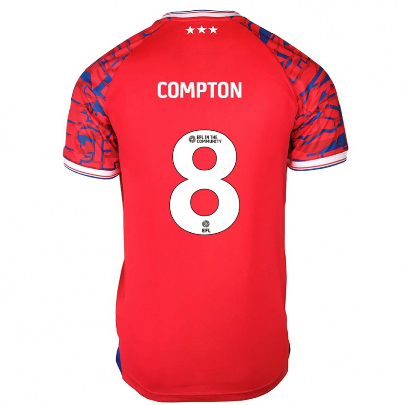 Danxen Damen Charlie Compton #8 Rot Blau Auswärtstrikot Trikot 2025/26 T-Shirt Österreich