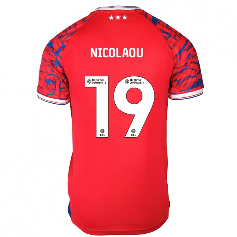 Danxen Damen Shakil Nicolaou #19 Rot Blau Auswärtstrikot Trikot 2025/26 T-Shirt Österreich