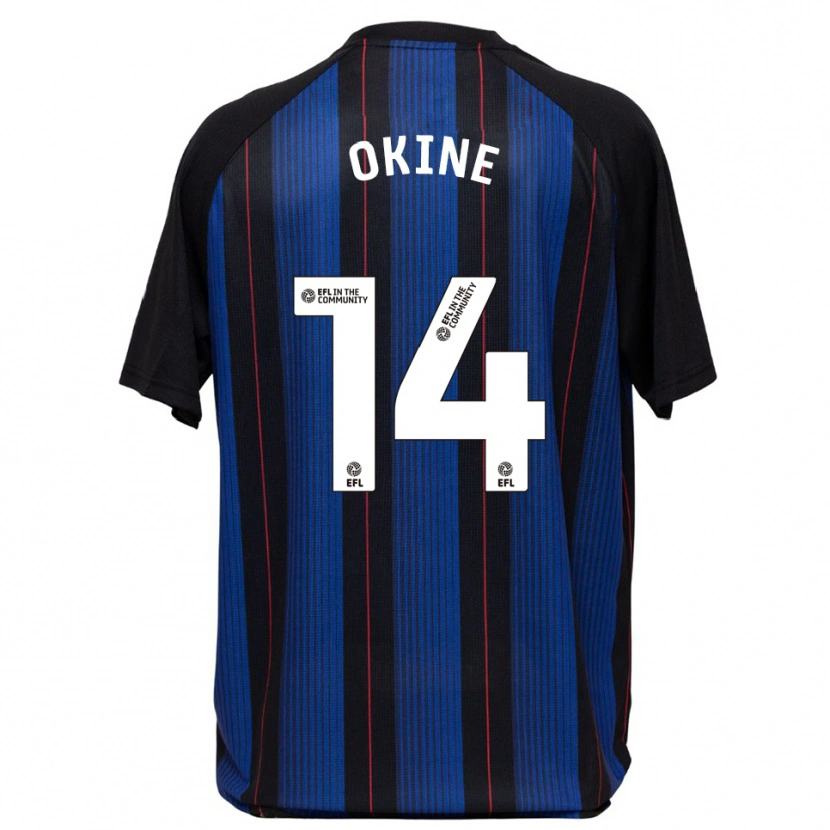 Danxen Damen William Okine #14 Blau Schwarz Auswärtstrikot Trikot 2025/26 T-Shirt Österreich
