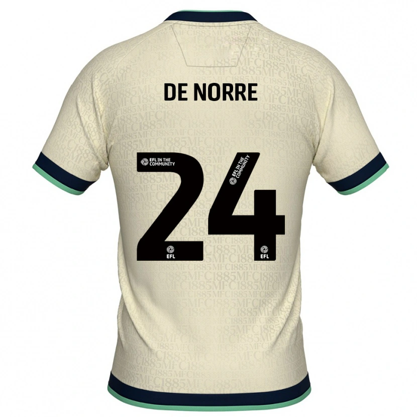 Danxen Damen Casper De Norre #24 Champagner Marine Auswärtstrikot Trikot 2025/26 T-Shirt Österreich