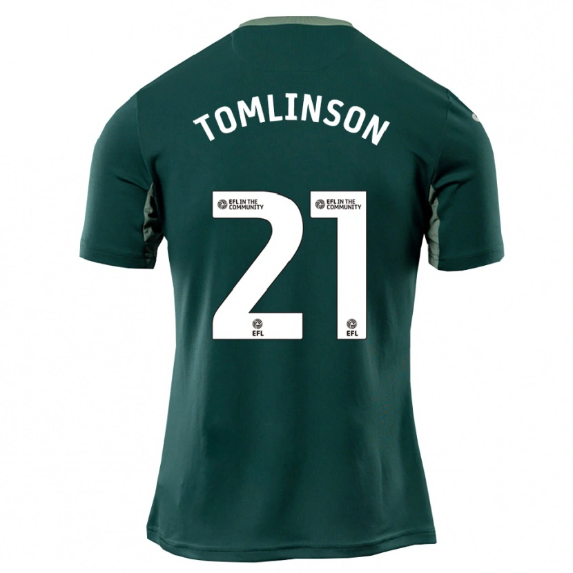 Danxen Damen Lauren Tomlinson #21 Grün Weiß Lila Auswärtstrikot Trikot 2025/26 T-Shirt Österreich