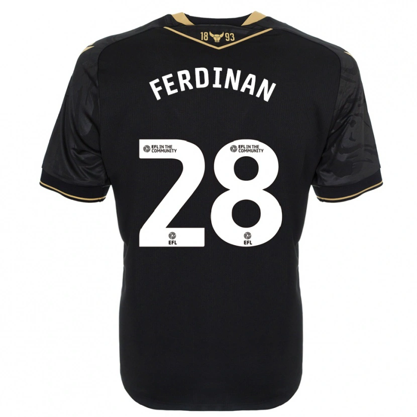 Danxen Damen Marselino Ferdinan #28 Schwarz Gold Auswärtstrikot Trikot 2025/26 T-Shirt Österreich