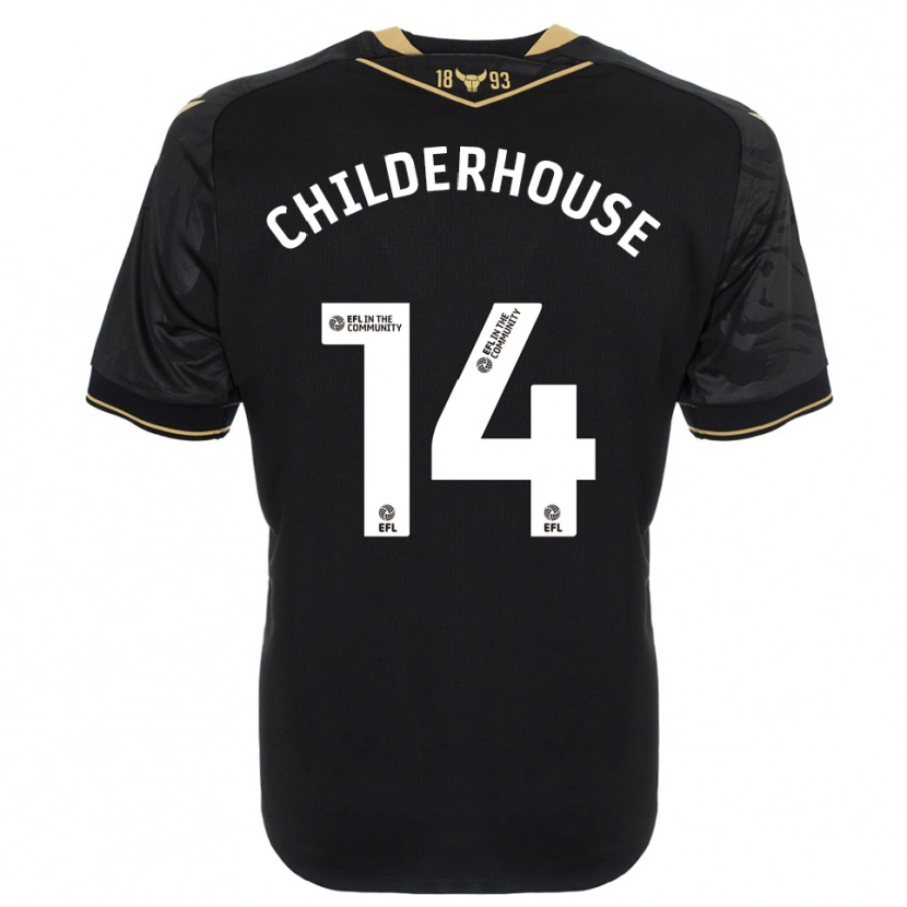 Danxen Damen Molly Childerhouse #14 Schwarz Gold Auswärtstrikot Trikot 2025/26 T-Shirt Österreich