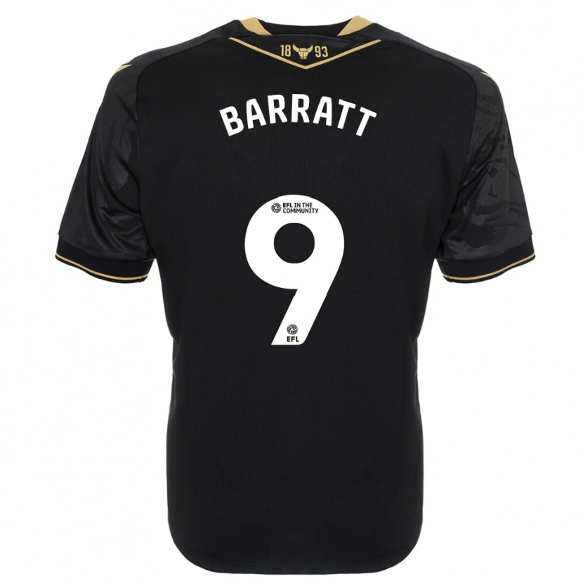 Danxen Damen Zoe Barratt #9 Schwarz Gold Auswärtstrikot Trikot 2025/26 T-Shirt Österreich