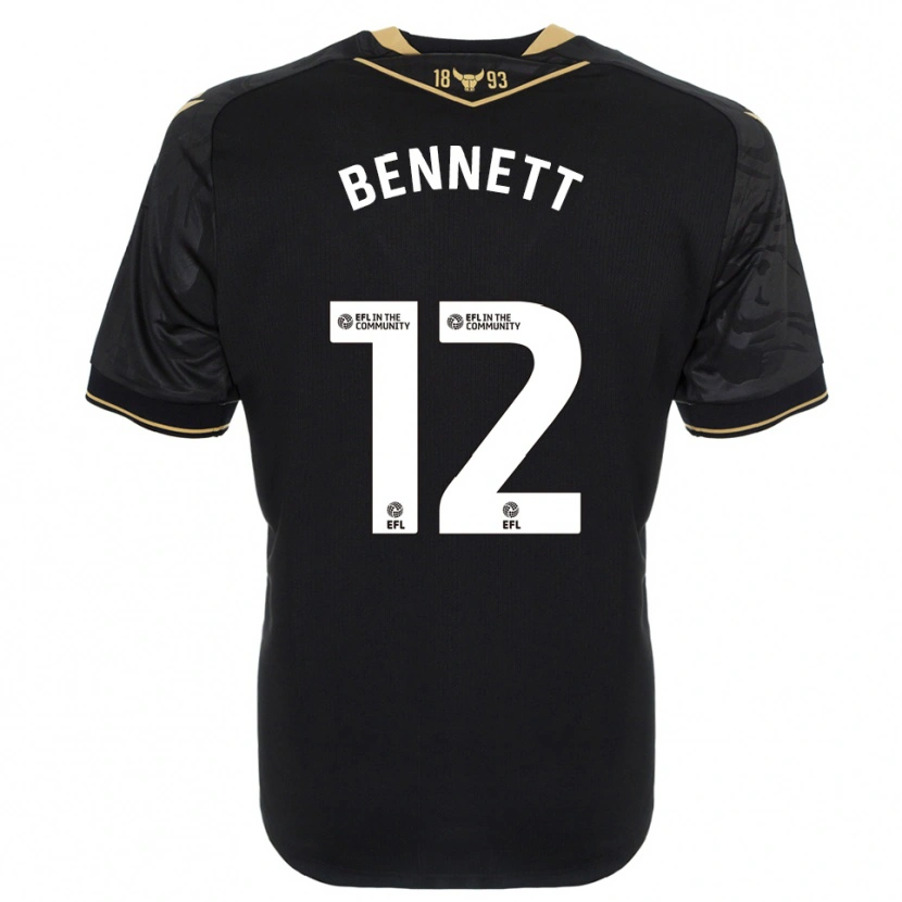 Danxen Damen Joe Bennett #12 Schwarz Gold Auswärtstrikot Trikot 2025/26 T-Shirt Österreich