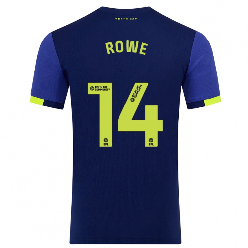 Danxen Damen Sasha Rowe #14 Marine Gelb Auswärtstrikot Trikot 2025/26 T-Shirt Österreich