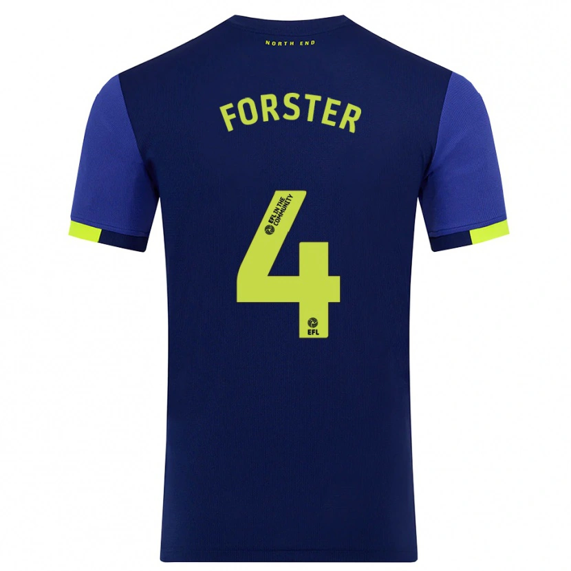 Danxen Damen Hannah Forster #4 Marine Gelb Auswärtstrikot Trikot 2025/26 T-Shirt Österreich