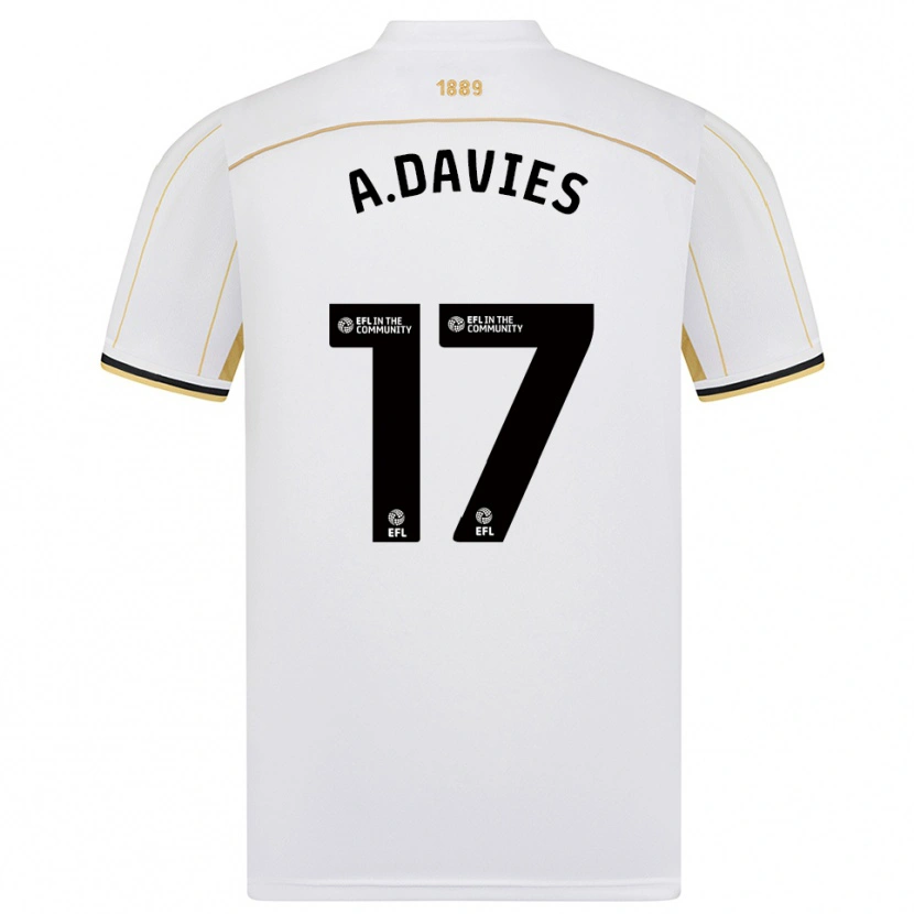 Danxen Damen Adam Davies #17 Weiß Gold Auswärtstrikot Trikot 2025/26 T-Shirt Österreich