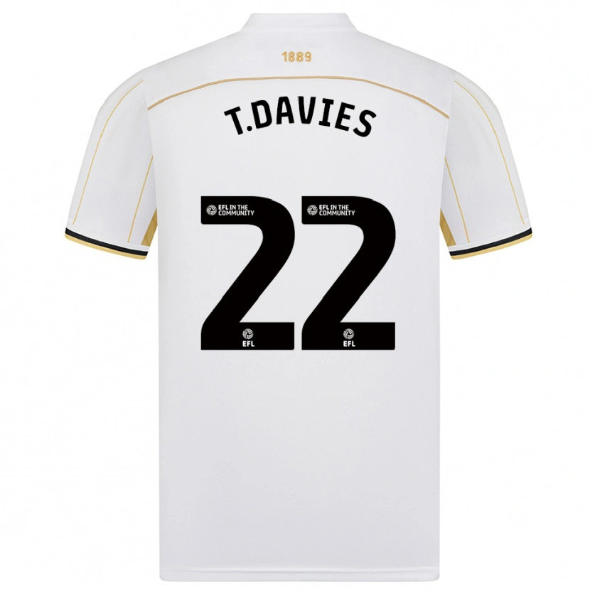 Danxen Damen Tom Davies #22 Weiß Gold Auswärtstrikot Trikot 2025/26 T-Shirt Österreich