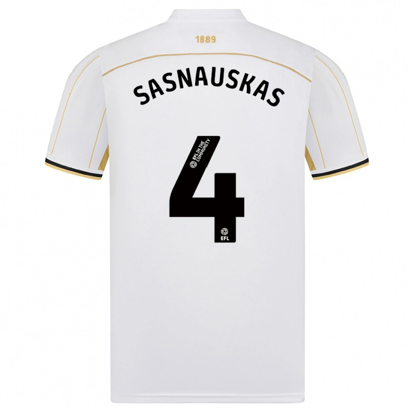 Danxen Damen Dovydas Sasnauskas #4 Weiß Gold Auswärtstrikot Trikot 2025/26 T-Shirt Österreich