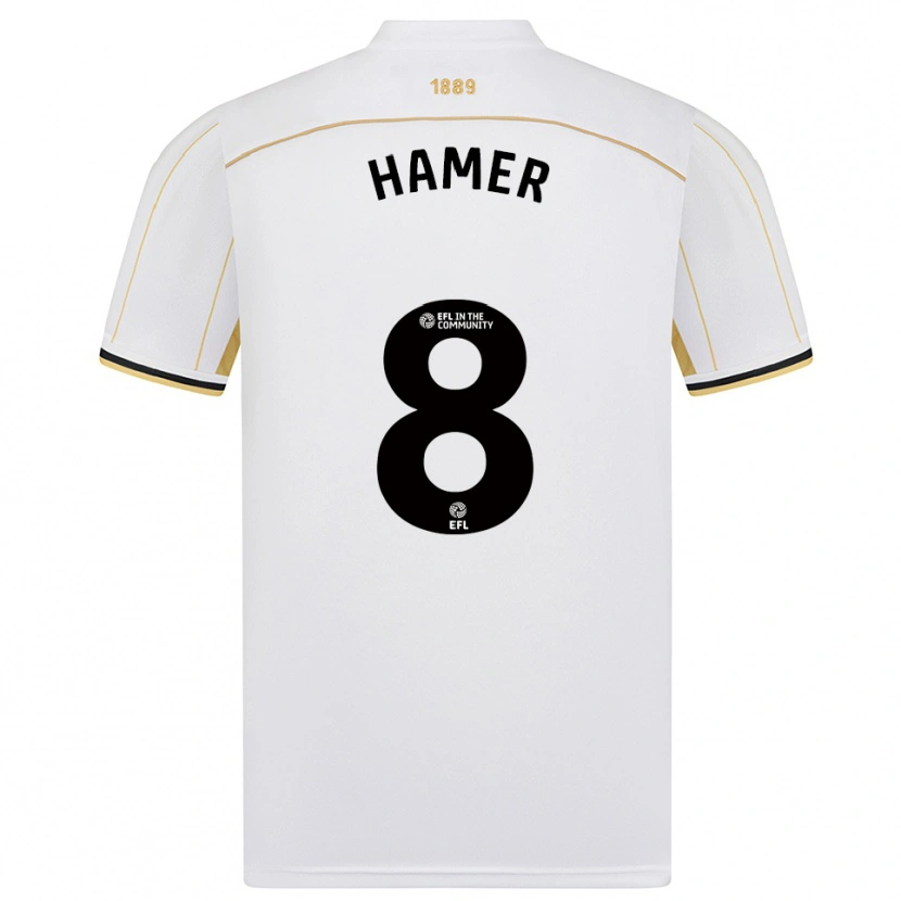 Danxen Damen Gustavo Hamer #8 Weiß Gold Auswärtstrikot Trikot 2025/26 T-Shirt Österreich