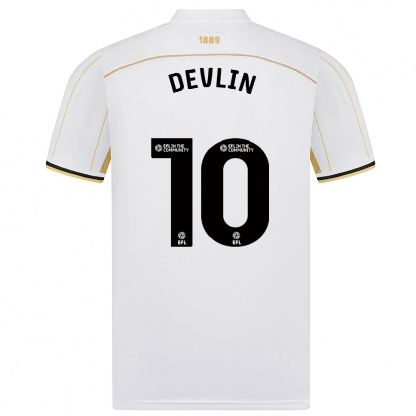 Danxen Damen Charlie Devlin #10 Weiß Gold Auswärtstrikot Trikot 2025/26 T-Shirt Österreich