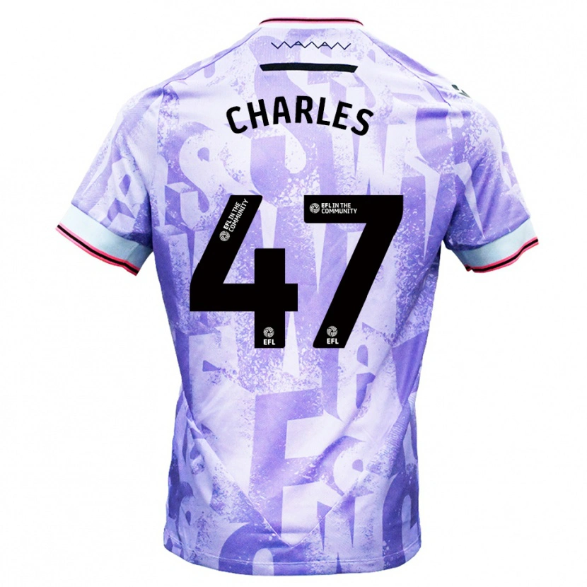 Danxen Damen Pierce Charles #47 Lila Weiß Auswärtstrikot Trikot 2025/26 T-Shirt Österreich