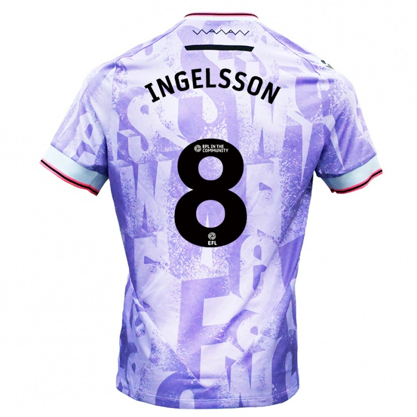 Danxen Damen Svante Ingelsson #8 Lila Weiß Auswärtstrikot Trikot 2025/26 T-Shirt Österreich