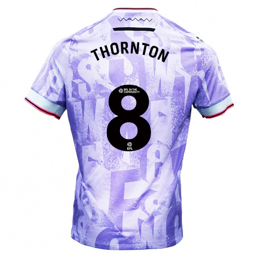 Danxen Damen Jarvis Thornton #8 Lila Weiß Auswärtstrikot Trikot 2025/26 T-Shirt Österreich