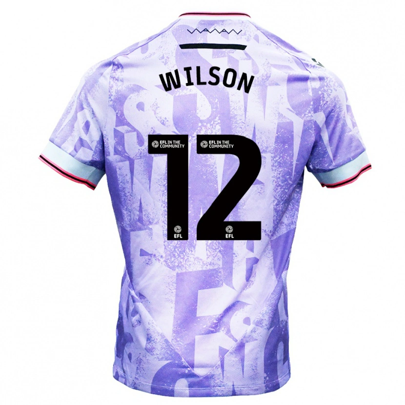 Danxen Damen Ryan Wilson #12 Lila Weiß Auswärtstrikot Trikot 2025/26 T-Shirt Österreich