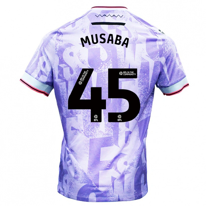 Danxen Damen Anthony Musaba #45 Lila Weiß Auswärtstrikot Trikot 2025/26 T-Shirt Österreich