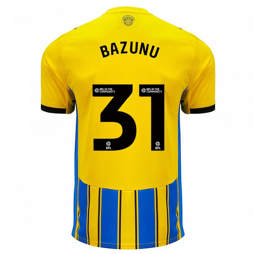 Danxen Damen Gavin Bazunu #31 Blau Gelb Auswärtstrikot Trikot 2025/26 T-Shirt Österreich