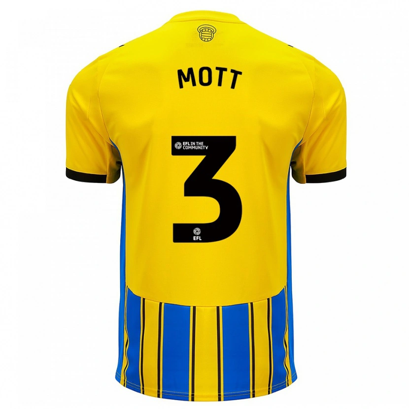 Danxen Damen Millicent Mott #3 Blau Gelb Auswärtstrikot Trikot 2025/26 T-Shirt Österreich