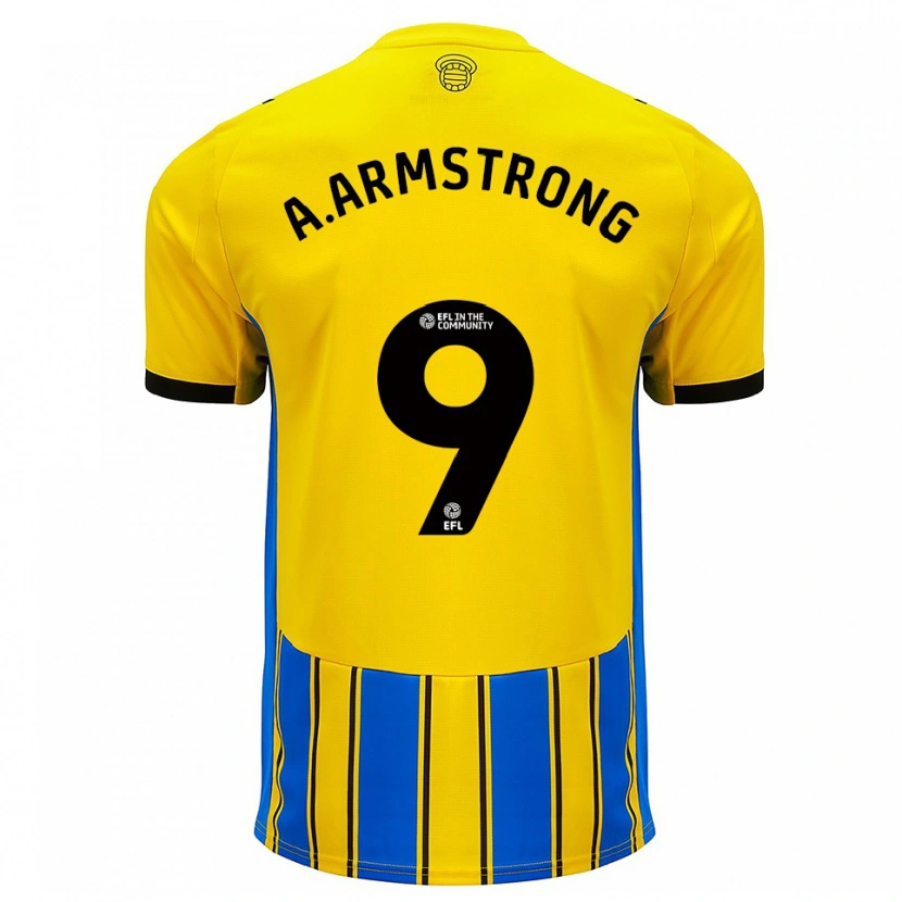 Danxen Damen Adam Armstrong #9 Blau Gelb Auswärtstrikot Trikot 2025/26 T-Shirt Österreich