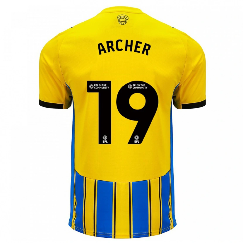 Danxen Damen Cameron Archer #19 Blau Gelb Auswärtstrikot Trikot 2025/26 T-Shirt Österreich