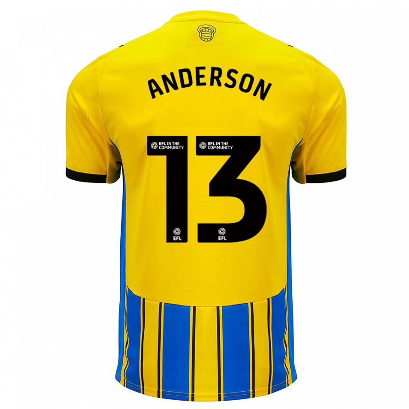 Danxen Damen Calum Anderson #13 Blau Gelb Auswärtstrikot Trikot 2025/26 T-Shirt Österreich
