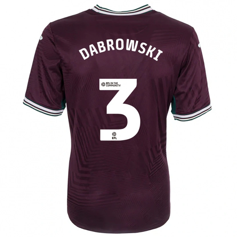 Danxen Damen Sebastian Dabrowski #3 Rostrot Weiß Auswärtstrikot Trikot 2025/26 T-Shirt Österreich