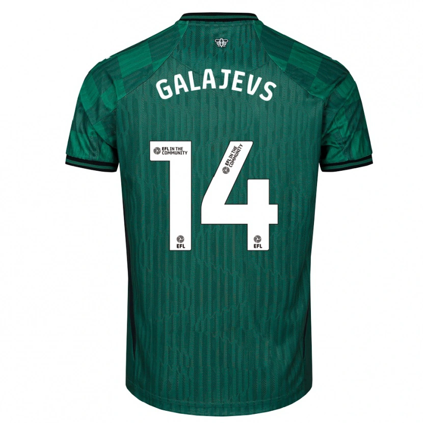 Danxen Damen Marats Galajevs #14 Grün Schwarz Auswärtstrikot Trikot 2025/26 T-Shirt Österreich