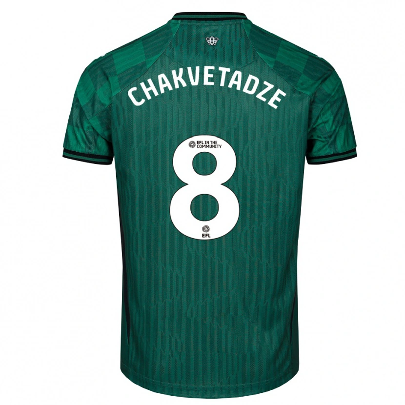 Danxen Damen Giorgi Chakvetadze #8 Grün Schwarz Auswärtstrikot Trikot 2025/26 T-Shirt Österreich