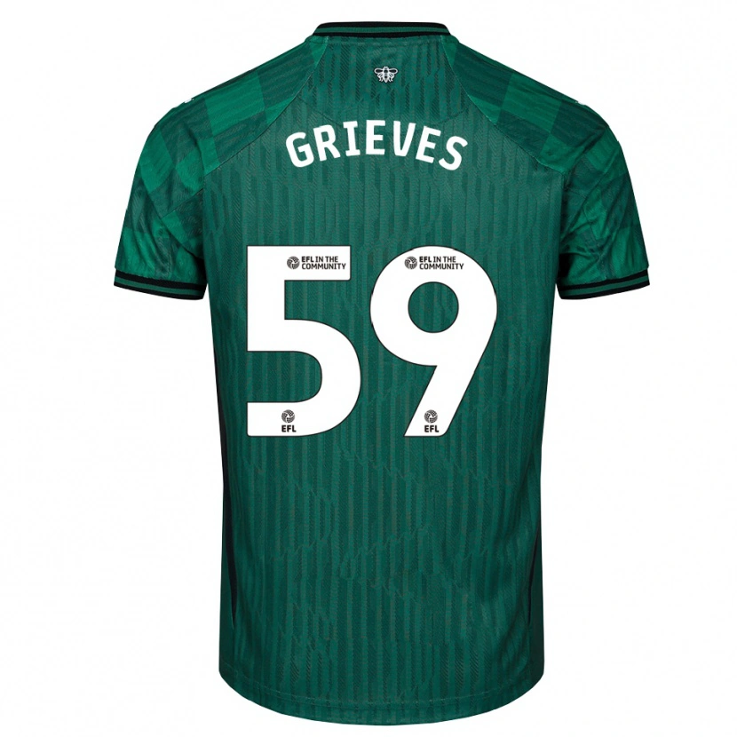Danxen Damen Jack Grieves #59 Grün Schwarz Auswärtstrikot Trikot 2025/26 T-Shirt Österreich