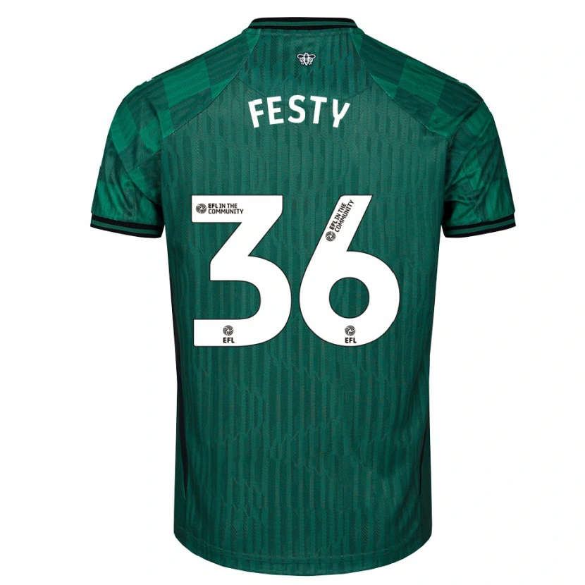 Danxen Damen Festy Ebosele #36 Grün Schwarz Auswärtstrikot Trikot 2025/26 T-Shirt Österreich
