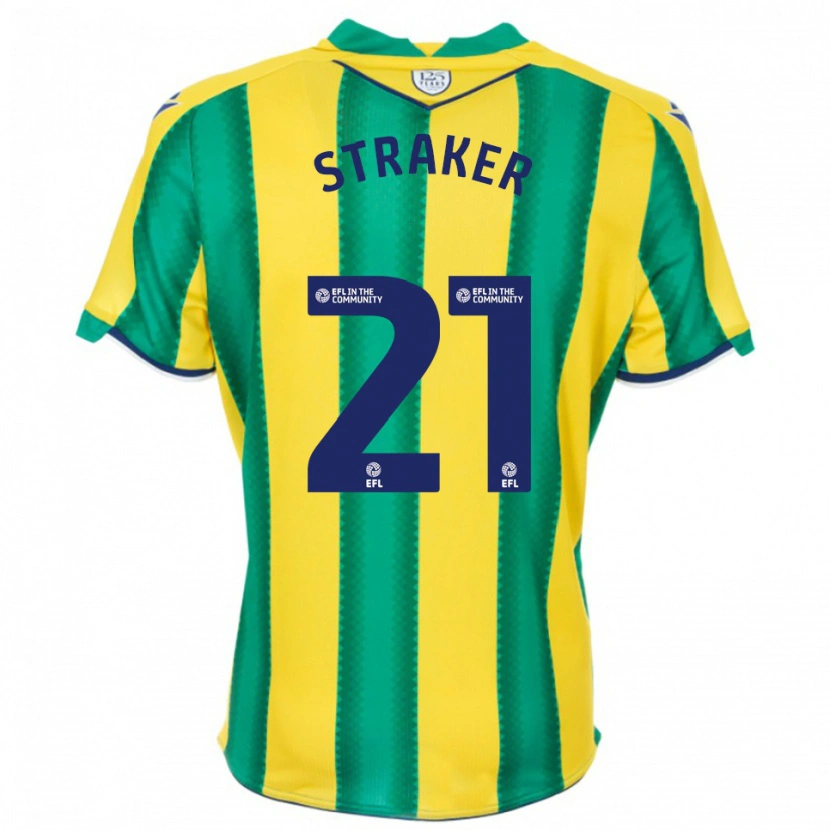 Danxen Damen Jannelle Straker #21 Gelb Grün Auswärtstrikot Trikot 2025/26 T-Shirt Österreich