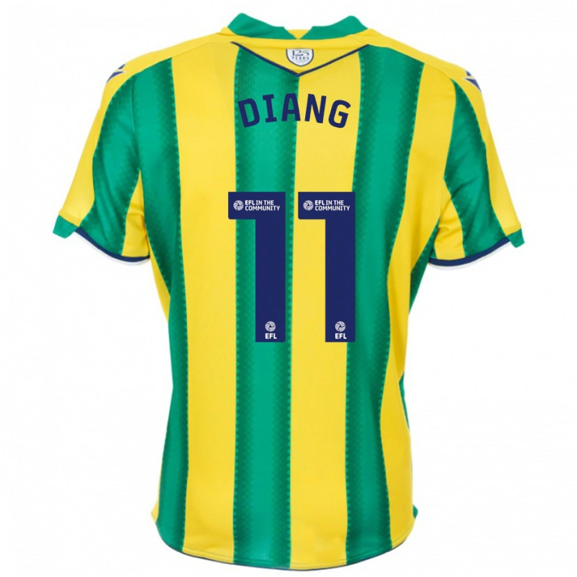 Danxen Damen Grady Diangana #11 Gelb Grün Auswärtstrikot Trikot 2025/26 T-Shirt Österreich